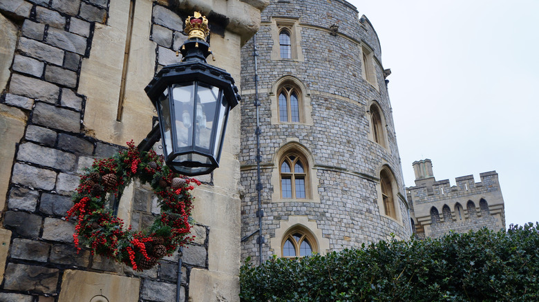 Windsor Castle with Christmas wreath