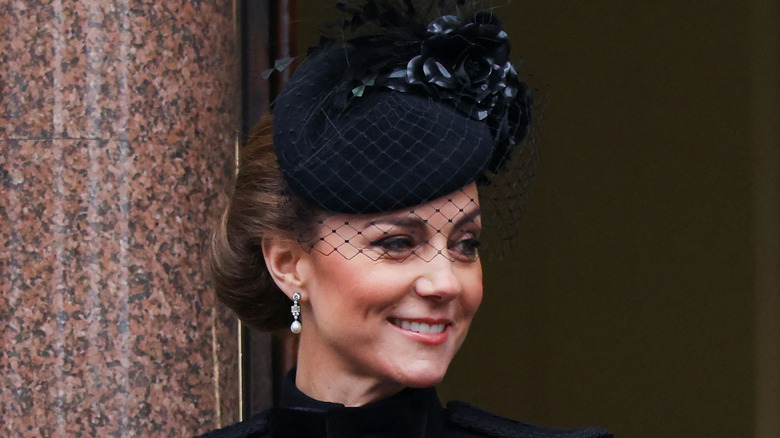 Kate Middleton smiling on Remembrance Day 2024