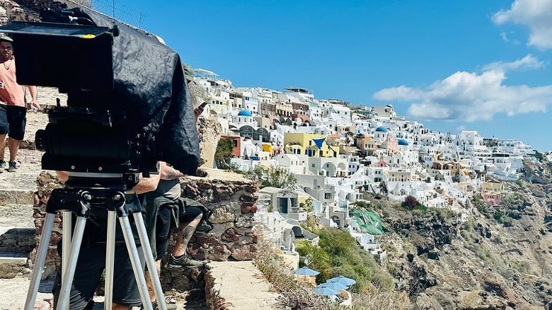 Colorful buildings in Greece