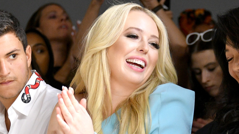 Tiffany Trump sitting front row at a fashion show