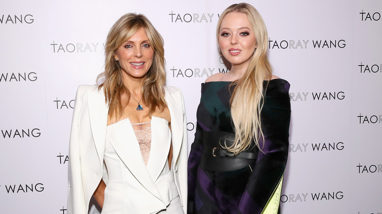 Tiffany Trump posing with her mother, Marla Maples