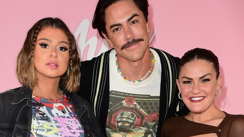 Raquel Leviss, Tom Sandoval, and Brittany Cartwright Cauchi posing