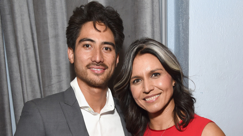 Tulsi Gabbard and Abraham Williams smiling