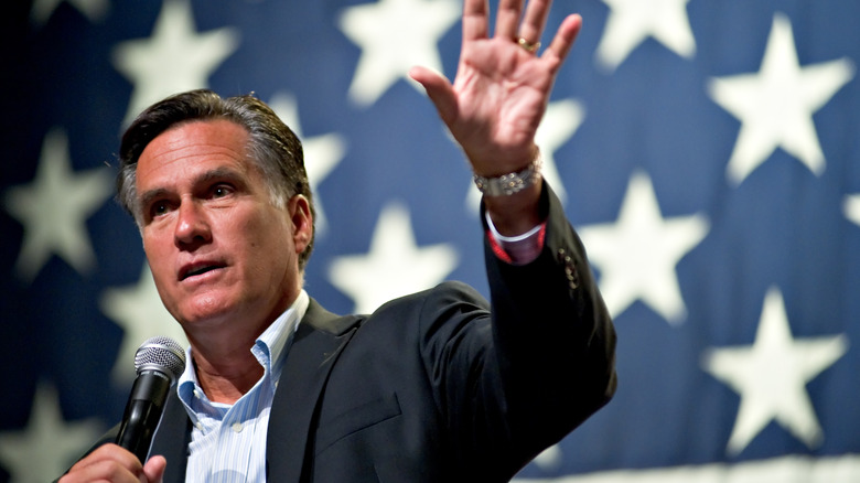 Mitt Romney on the campaign trail 