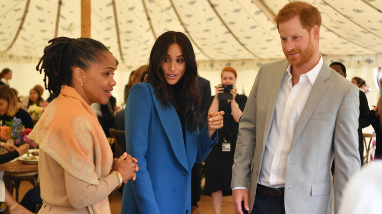 Prince Harry, Meghan Markle, and Doria Ragland in 2024