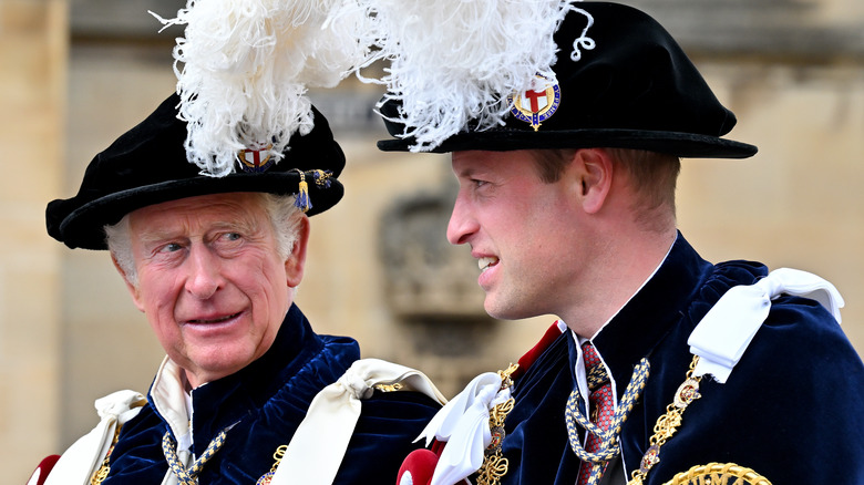 King Charles and Prince William in uniform