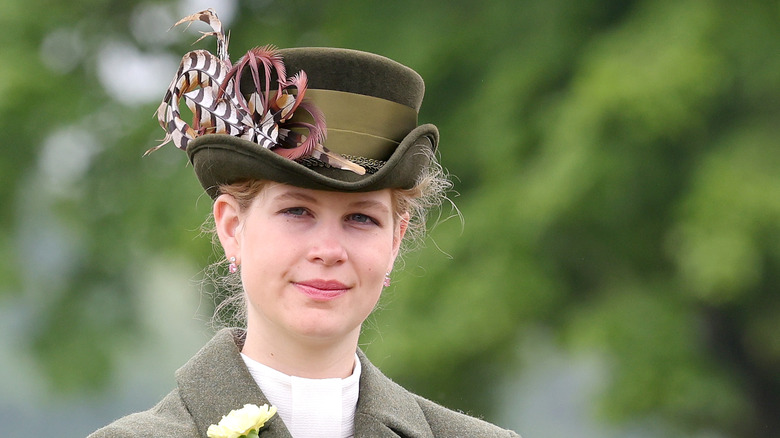 Lady Louise Windsor in a hat smiling