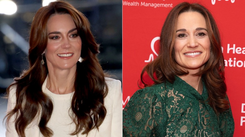 Kate Middleton & Pippa Middleton smiling