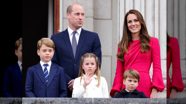 Prince William and Princess Kate Middleton with their children