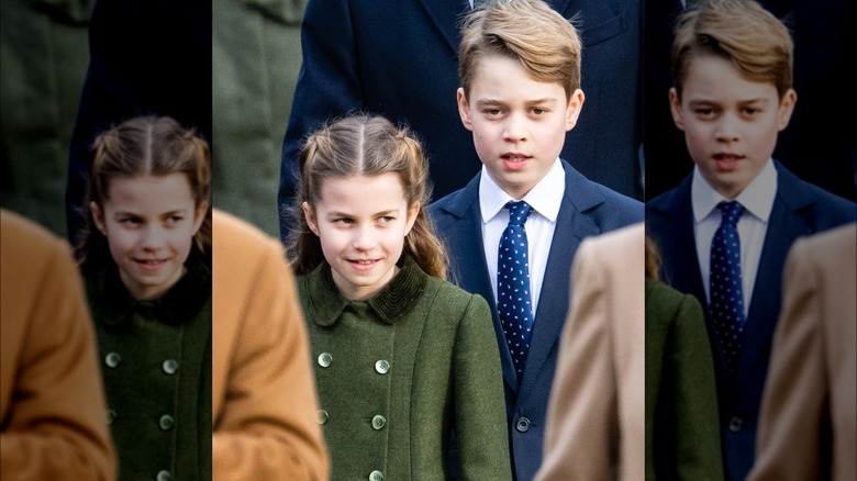 Princess Charlotte and Prince George Christmas walkabout 2023