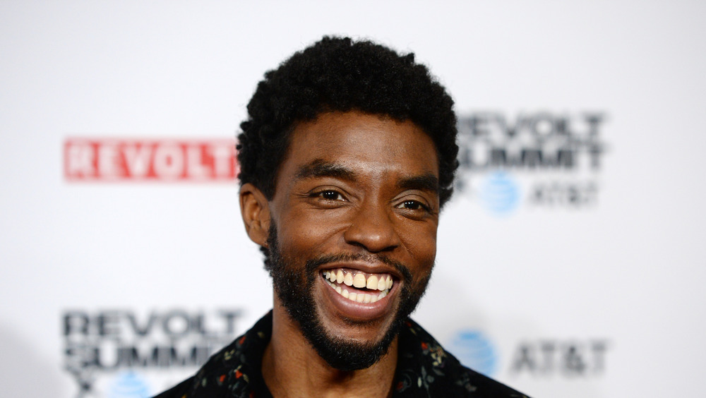 Chadwick Boseman smiling