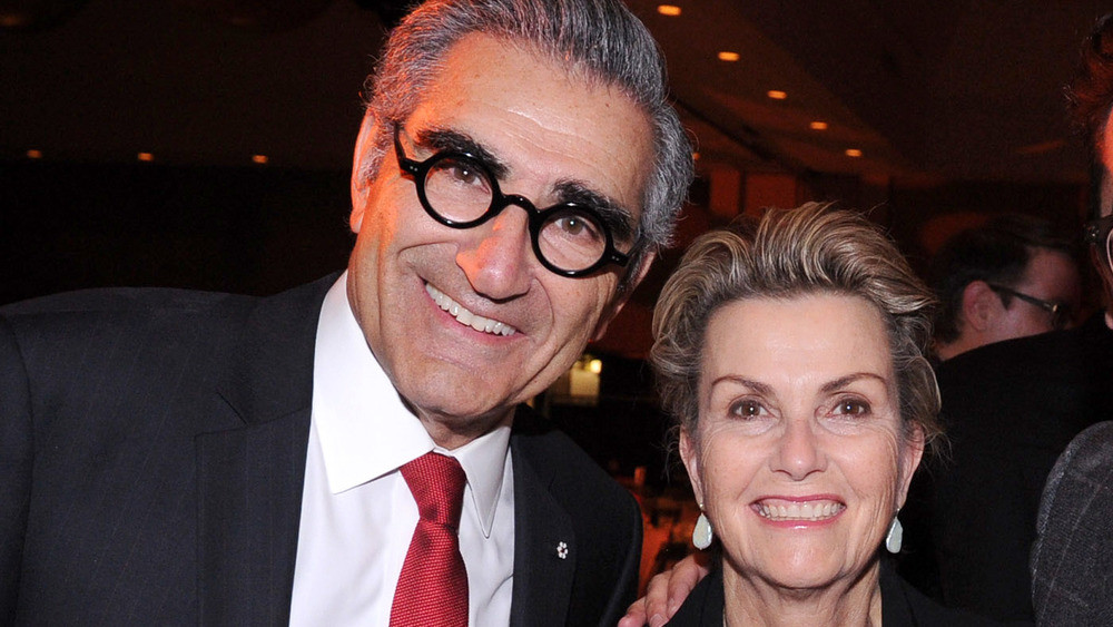 Eugene Levy and wife Deborah Divine smiling