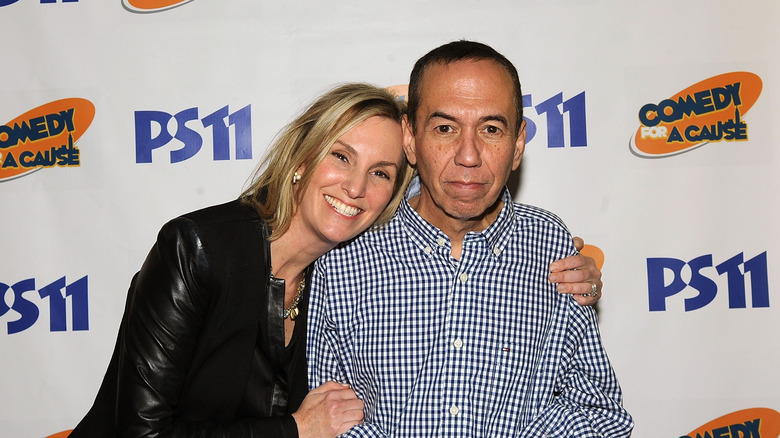 Dara Kravitz and Gilbert Gottfried posing