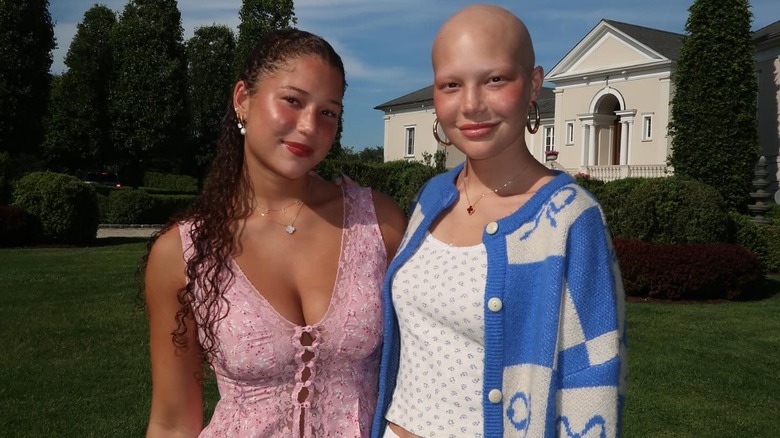 Isabella Strahan smiling with her sister