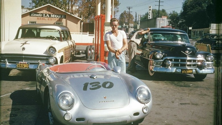 James Dean with his Porsche