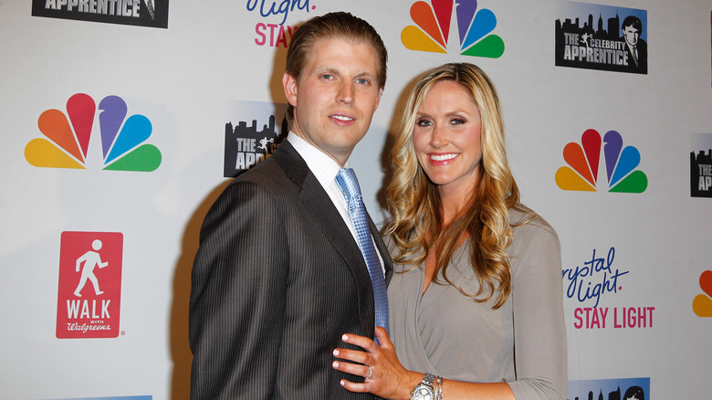 Lara and Eric Trump posing