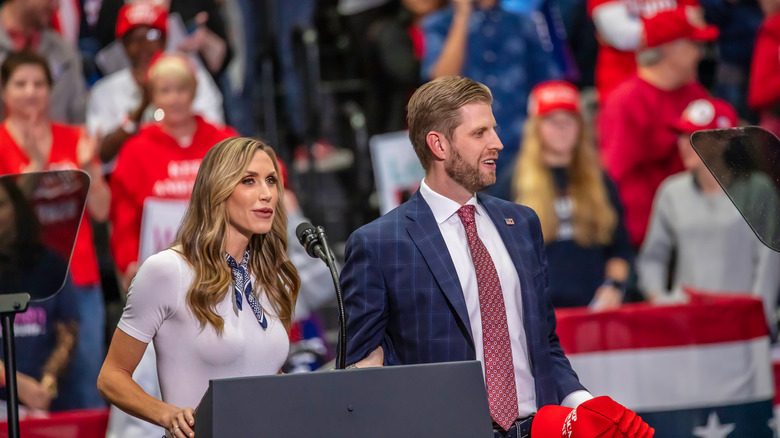 Lara and Eric Trump on campaign trail 