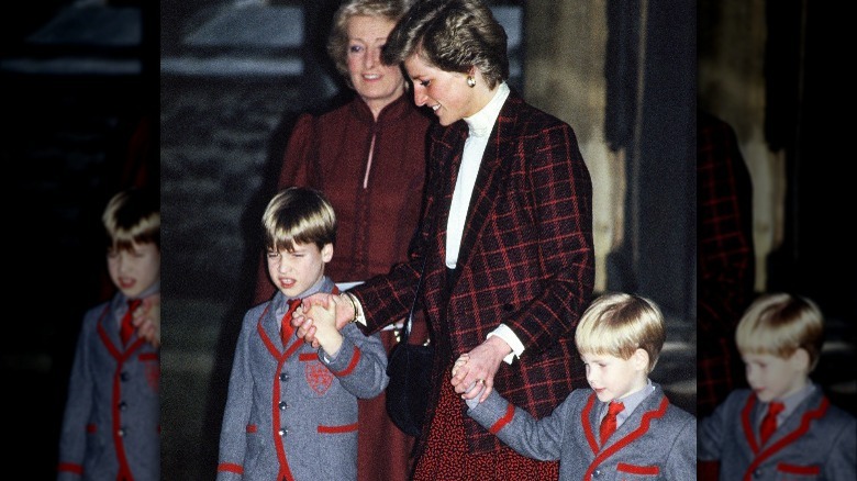 Diana with her sons 