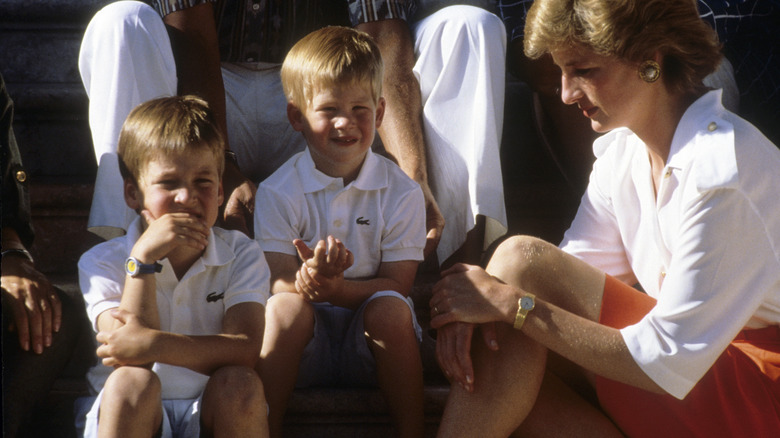 Diana with her sons 