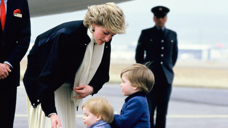 Diana with her sons 