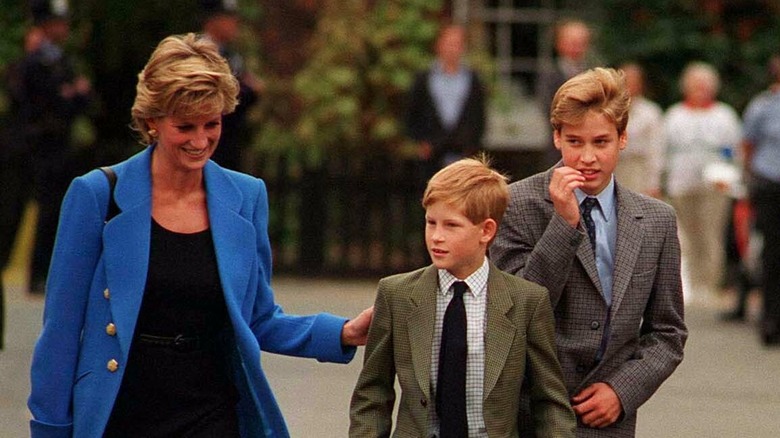 Diana with her sons 