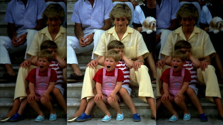 Diana with her sons 