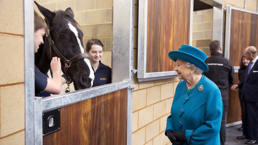 Queen Elizabeth and a horse