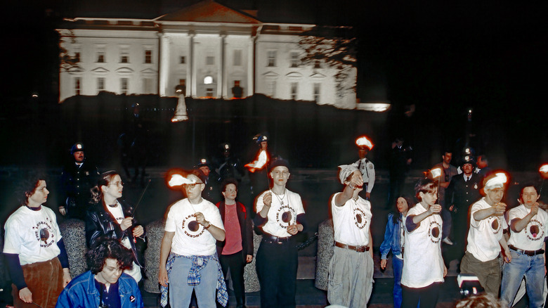 Lesbian Avengers protesting White House