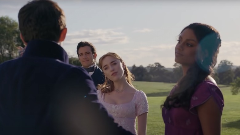 Daphne looks at Anthony in "Bridgerton"