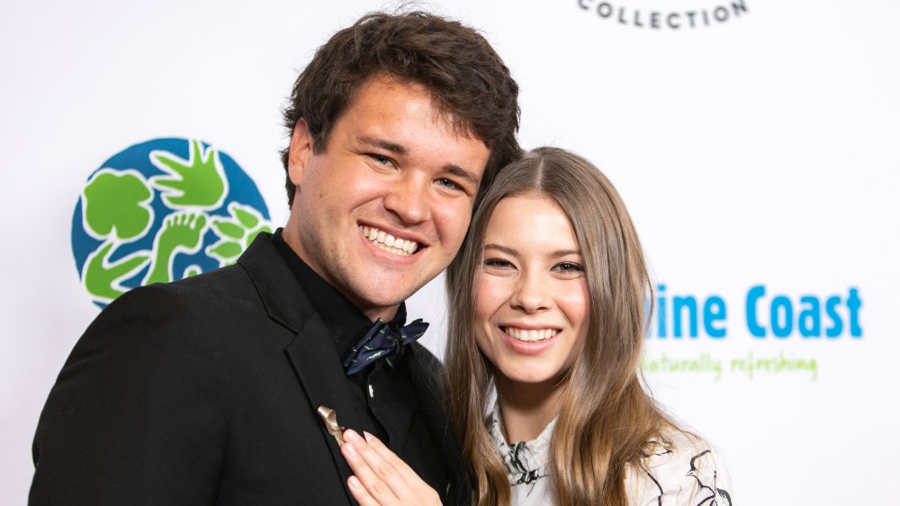 Bindi Irwin and her husband Chandler Powell on the red carpet before a gala