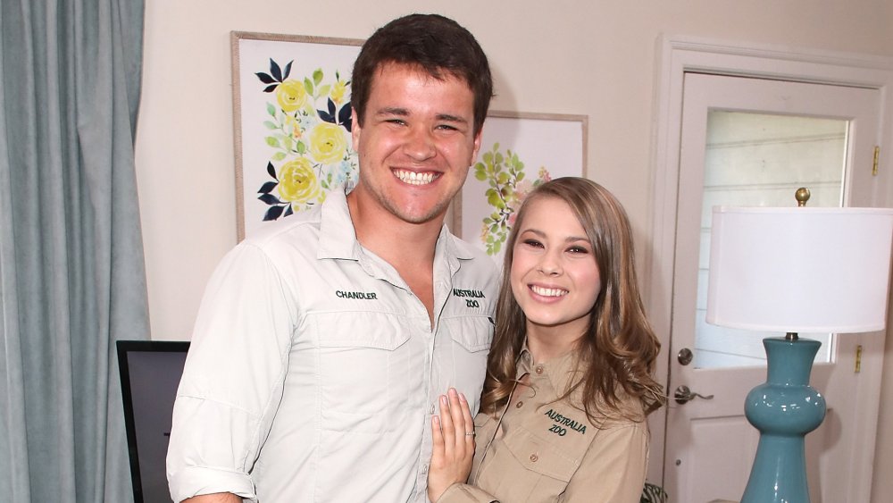 Bindi Irwin and her husband Chandler Powell in California