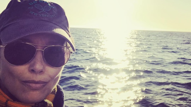 Bridget Moynahan on the water