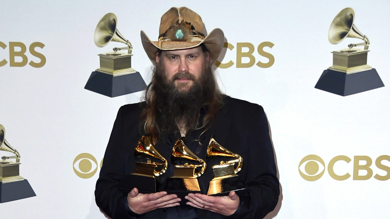 Chris Stapleton with Grammys