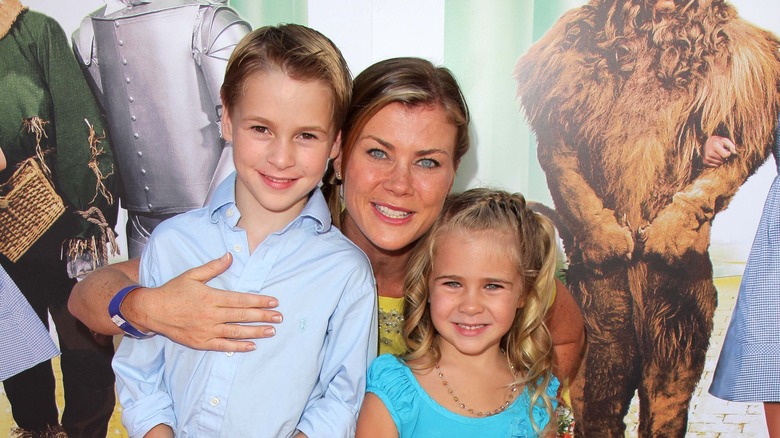 Alison Sweeney with her kids