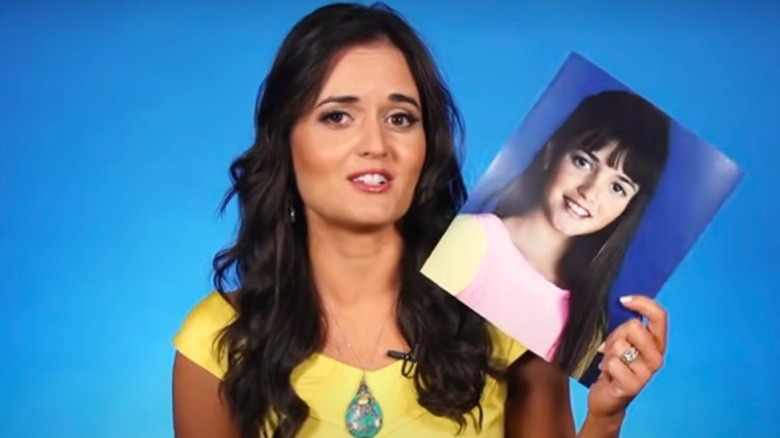 Danica McKellar with childhood photo