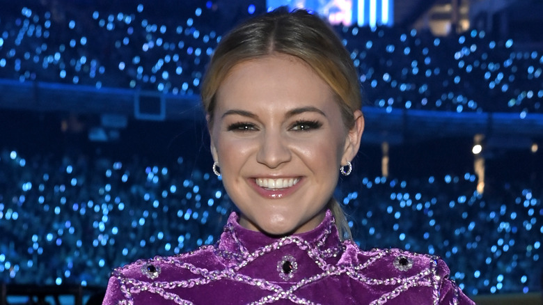 Kelsea Ballerini is seen in the Champions Club during the 57th Academy of Country Music Awards at Allegiant Stadium on March 07, 2022 in Las Vegas, Nevada.