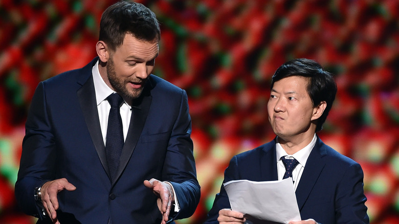 Joel McHale, Ken Jeong on stage