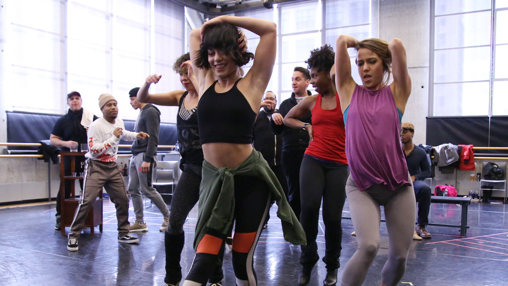 In the Heights cast rehearsing