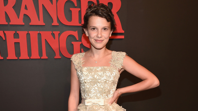 Millie Bobby Brown posing on the red carpet