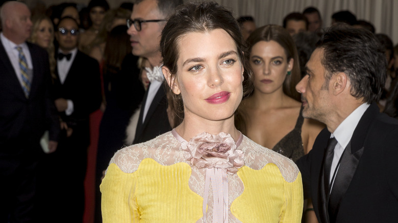 Charlotte Casiraghi in yellow dress