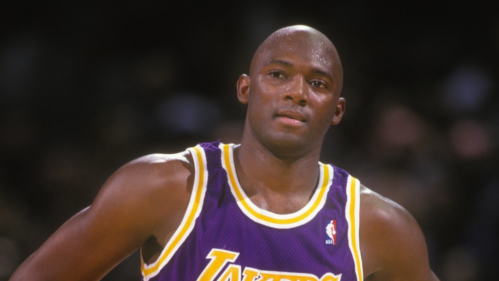 Sedale Threatt playing for the LA Lakers 