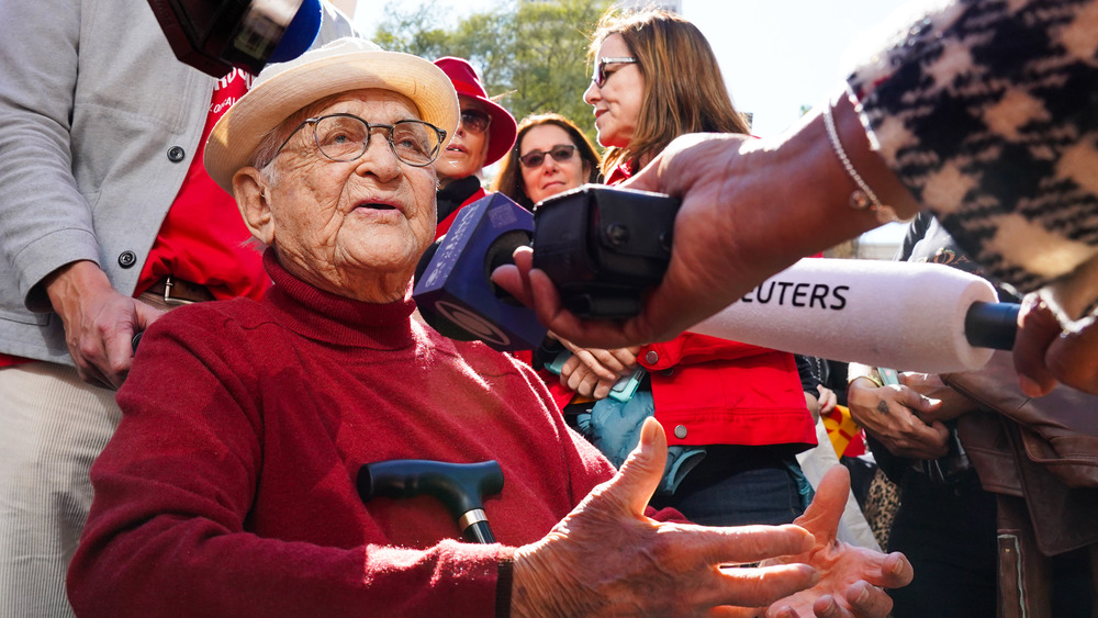 Norman Lear being interviewed