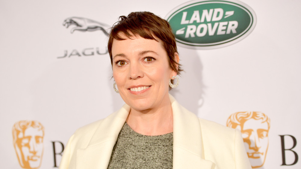 Olivia Coleman in white coat