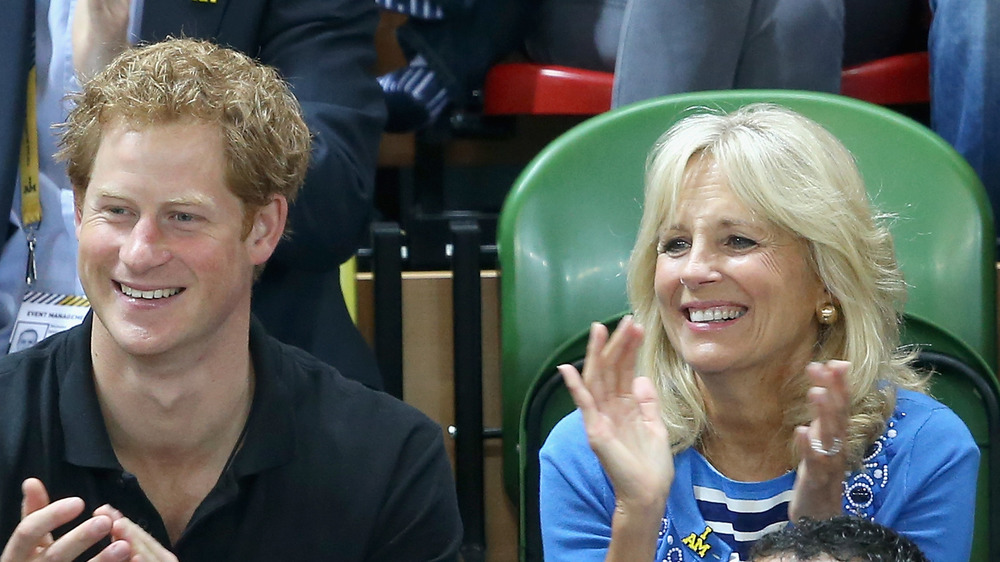 Dr. Jill Biden and Prince Harry attend a sporting event