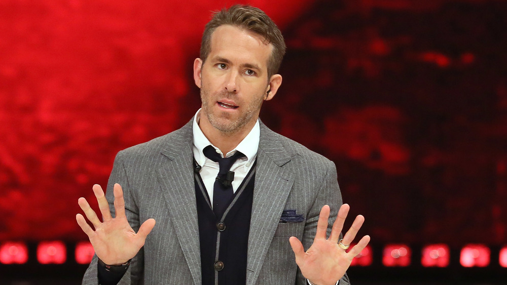 Ryan Reynolds speaks onstage