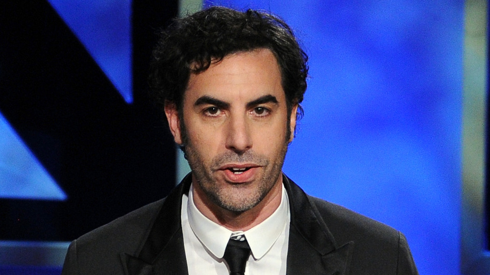 Sacha Baron Cohen speaks onstage