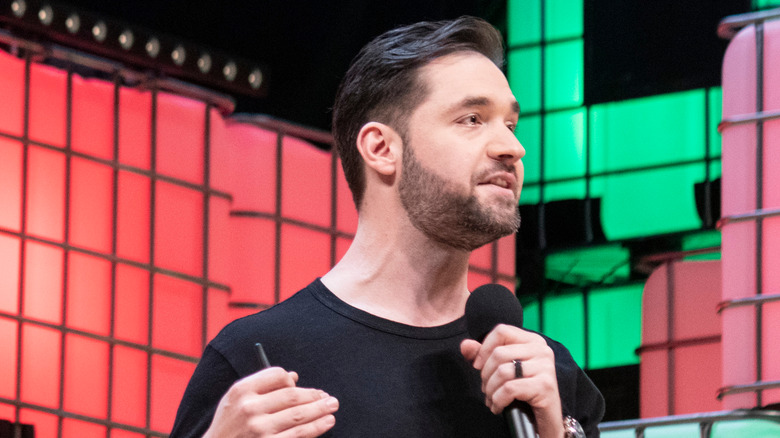 Alexis Ohanian speaks on stage