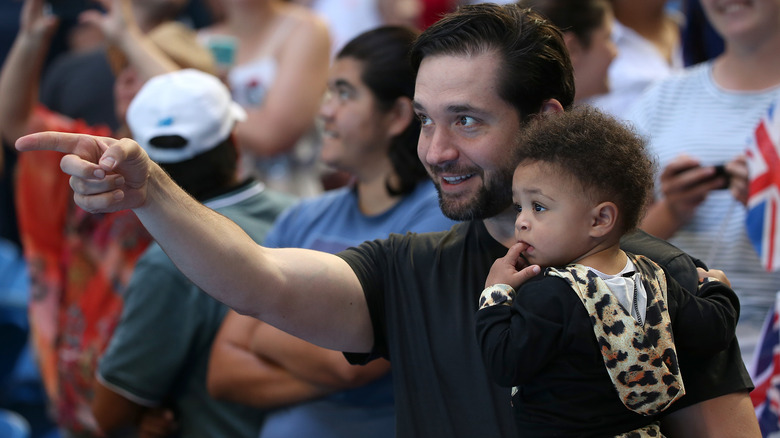 Alexis Ohanian with his daughter