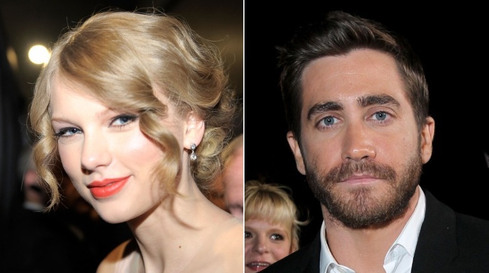 Taylor Swift and Jake Gyllenhaal, split image