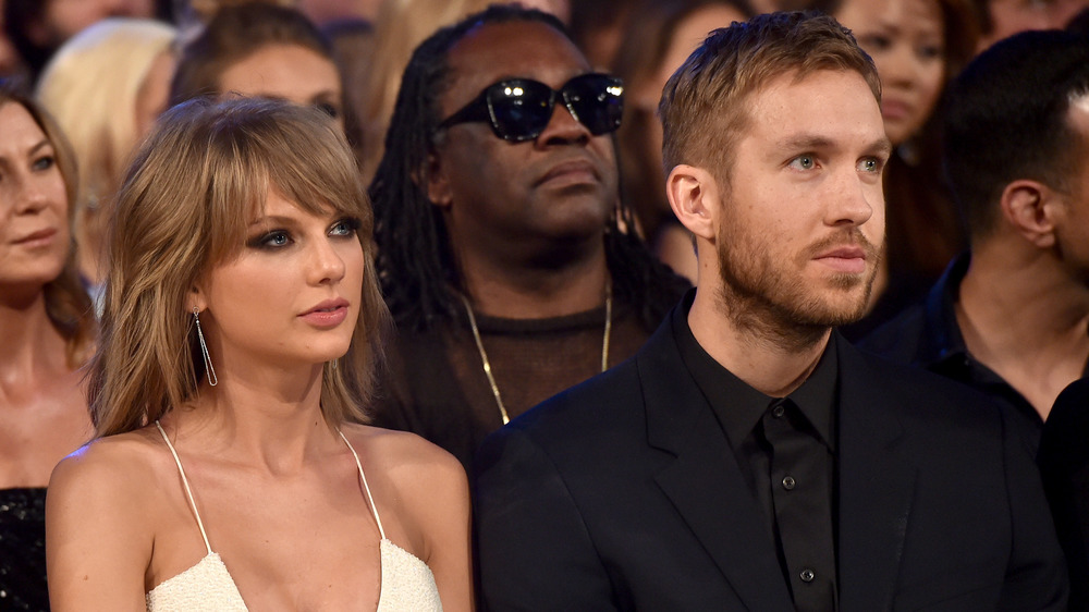 Taylor Swift and Calvin Harris at an award show